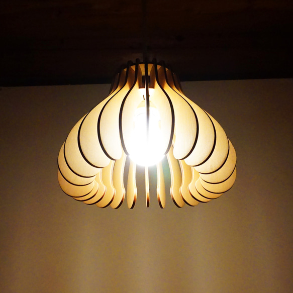 「マッシュ(ネイキッド）」木製ペンダントライト 照明　おしゃれ　人気　北欧 6枚目の画像
