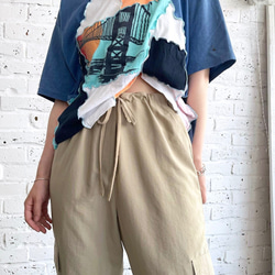 Vintage patchwork T-shirt 01 / ヴィンテージリメイクショート丈パッチワークTシャツ 2枚目の画像