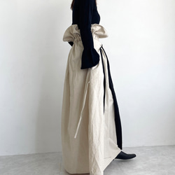ウエストフリルデザイン変形型スカート(キナリ) 5枚目の画像