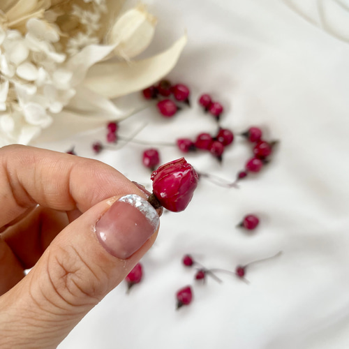 薔薇 の 花びら たっぷり♡ 18k メッキチェーン ブレスレット ばら 