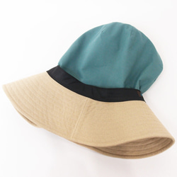 ピッコロオクトハット・カノコ/フリーサイズ カーキ UV たためる帽子 風に飛ばない帽子　 6枚目の画像