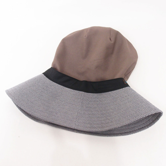 ピッコロオクトハット・チドリ/フリーサイズ UV たためる帽子 風に飛ばない帽子　 3枚目の画像