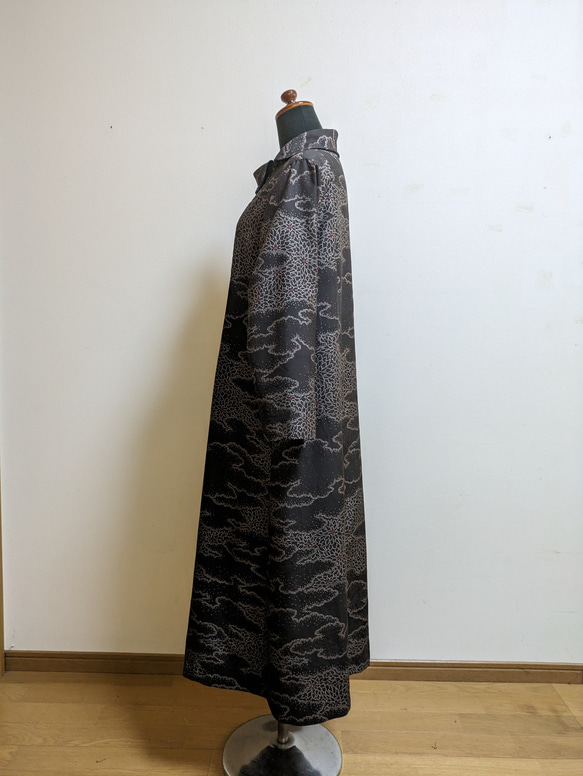 SOLD　着物リメイク　ワンピース　大島紬　M〜L 