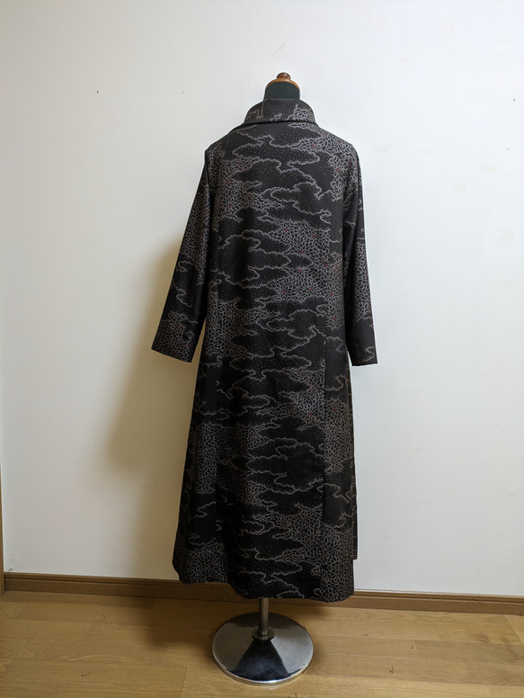 SOLD　着物リメイク　ワンピース　大島紬　M〜L 