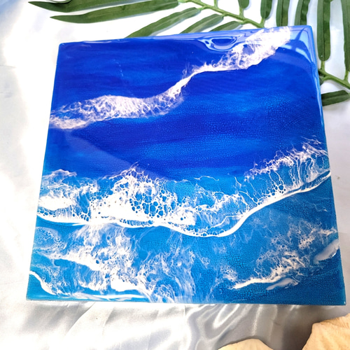 レジンアート 波紋アート 海アート 深海 オーシャン 夏 涼しげ レジンアート 波紋アート 海アート 深海 オーシャン 夏 涼しげ