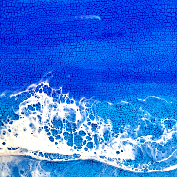 レジンアート海　オーシャンアート　クラッキングアート　海アート　インテリアアート　レジンアート 5枚目の画像