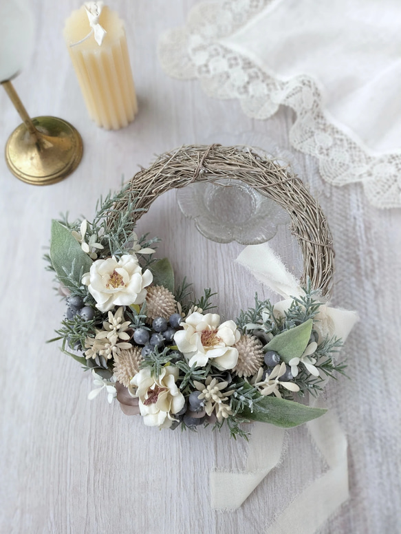 ◇ベリーたっぷりハーフリース◇ニュアンスカラーのフレンチシャビーな