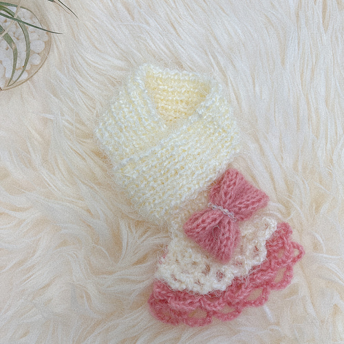 S253 犬・猫用手編みマフラー ペット服・アクセサリー やっちゃん