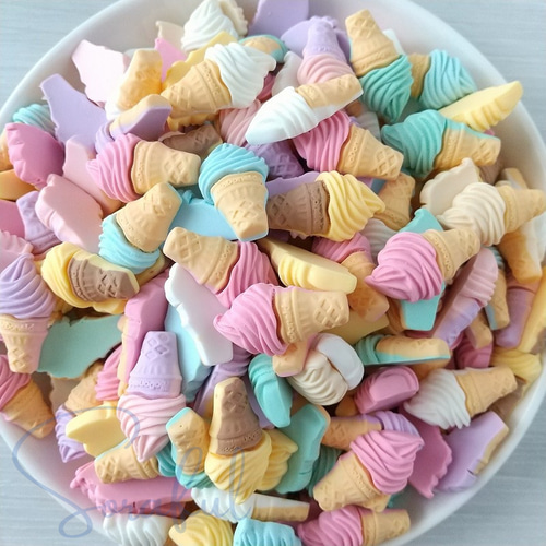 バラ売り⭕大人気ᒪᗩᗷᑌᗷᑌアイスクリームマスコット デコパーツ ラブブ✭ ラブブ ミニフィギュア アイスクリーム ソフトクリーム 6種