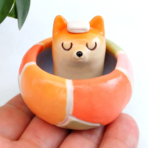 ハンドメイド　オーダー受付ページ　♡柴犬パネル♡ オーダー受付 温泉 柴犬月パネル生地 レア - メルカリ