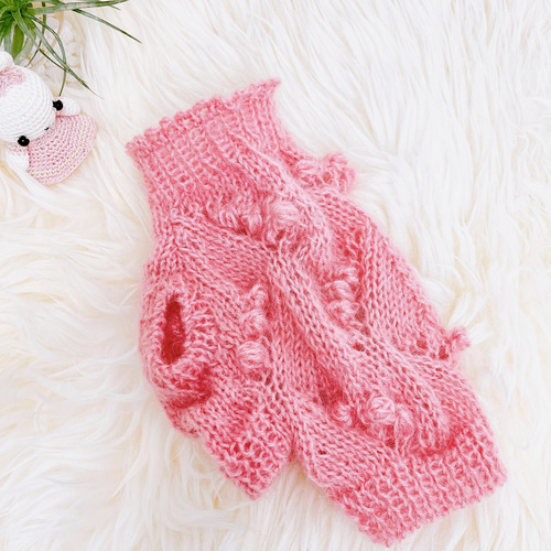 XS257 犬・猫用手編みセーター ペット服・アクセサリー やっちゃん