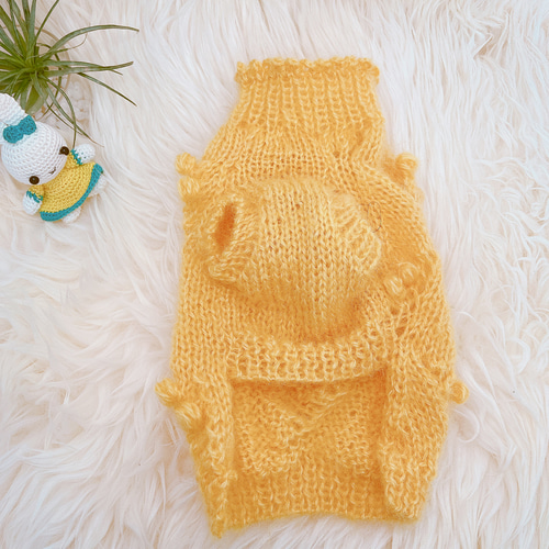 わんちゃん ハンドメイド手編みセーター S258 犬・猫用手編みセーター ペット服・アクセサリー やっちゃん