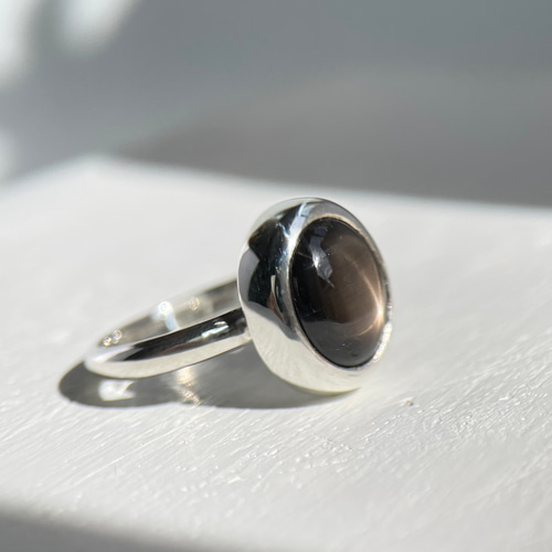 3.37ct！ブラックスターサファイアリング サイズ10.5号 シルバー