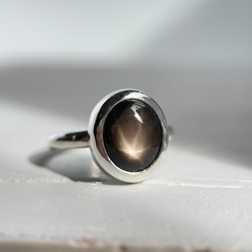3.37ct！ブラックスターサファイアリング サイズ10.5号 シルバー