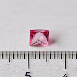 ピンク・トパーズ＊スクウェア・カット＊1.09ct＊5.0mm＊TP-007 5枚目の画像