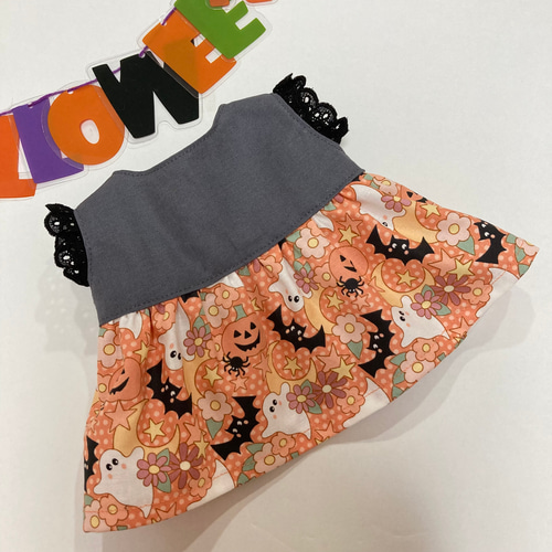 キュートなハロウィンワンピース♡（OR） ぽぽちゃん 服 ワンピース 