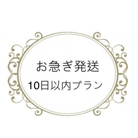 【お急ぎ便】営業日10日以内発送オプション（必ず商品と一緒に購入してください） 1枚目の画像