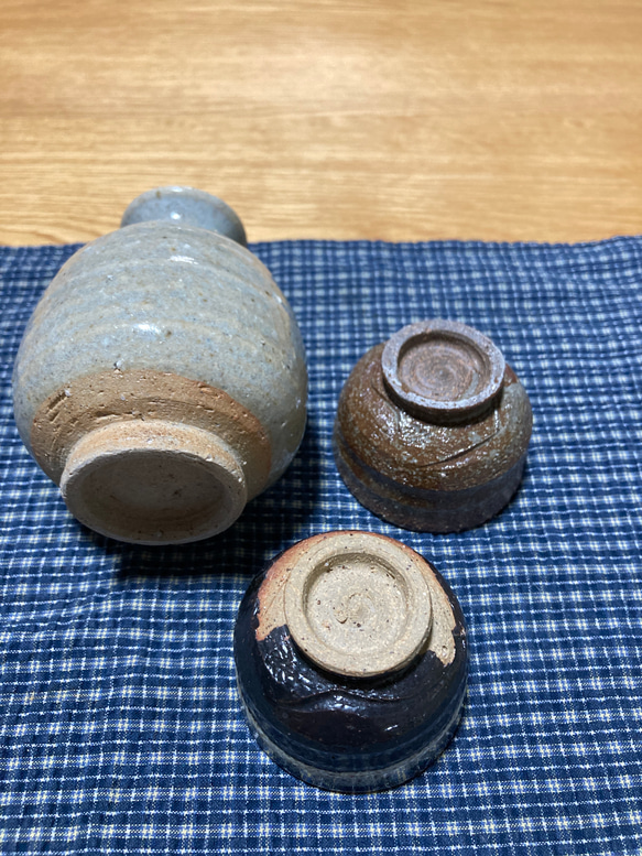 【登り窯作品】徳利とぐい呑み2個セット 6枚目の画像