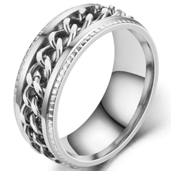 AOI Jewel メンズ ファッション ジュエリー 指輪 ステンレス 回転 メンズリング 記念日 プレゼント 1枚目の画像