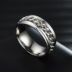 AOI Jewel メンズ ファッション ジュエリー 指輪 ステンレス 回転 メンズリング 記念日 プレゼント 2枚目の画像