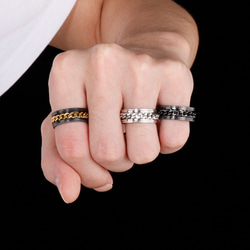 AOI Jewel メンズ ファッション ジュエリー 指輪 ステンレス 回転 メンズリング 記念日 プレゼント 9枚目の画像