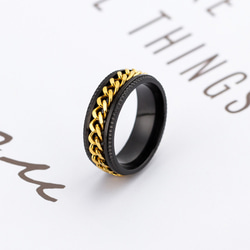 AOI Jewel メンズ ファッション ジュエリー 指輪 ステンレス 回転 メンズリング 記念日 プレゼント 6枚目の画像