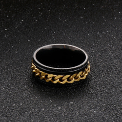 AOI Jewel メンズ ファッション ジュエリー 指輪 ステンレス 回転 メンズリング 記念日 プレゼント 5枚目の画像