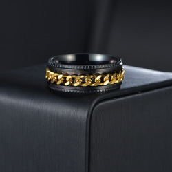 AOI Jewel メンズ ファッション ジュエリー 指輪 ステンレス 回転 メンズリング 記念日 プレゼント 3枚目の画像