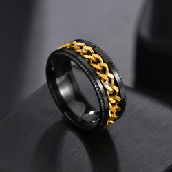 AOI Jewel メンズ ファッション ジュエリー 指輪 ステンレス 回転 メンズリング 記念日 プレゼント 4枚目の画像