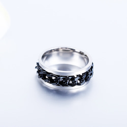 AOI Jewel メンズ おしゃれ ステンレス リング ファッション 指輪 アクセサリー プレゼント 回転チェーン 3枚目の画像