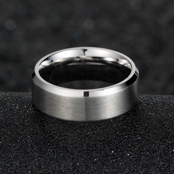 AOI Jewel メンズ指輪 ステンレス シンプル ファション 8MM プレゼント 記念日 誕生日 太め 大きいサイズ 5枚目の画像