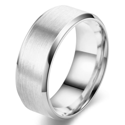 AOI Jewel メンズ指輪 ステンレス シンプル ファション 8MM プレゼント 記念日 誕生日 太め 大きいサイズ 1枚目の画像