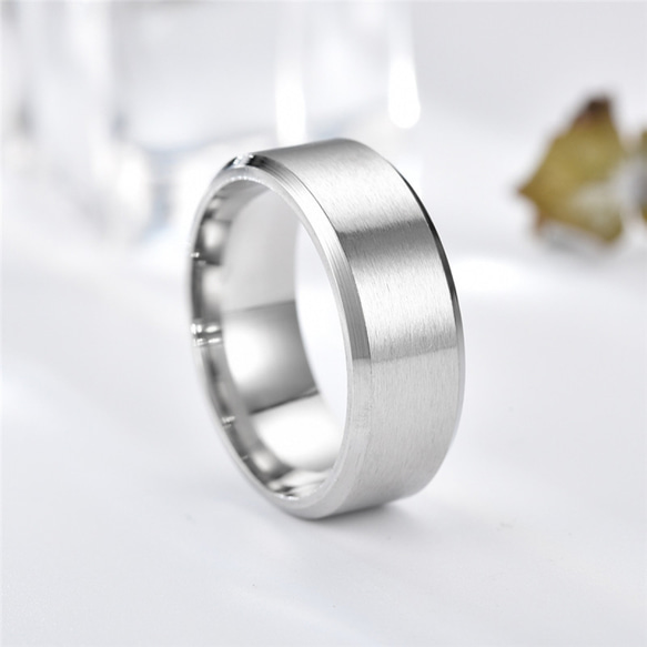AOI Jewel メンズ指輪 ステンレス シンプル ファション 8MM プレゼント 記念日 誕生日 太め 大きいサイズ 3枚目の画像
