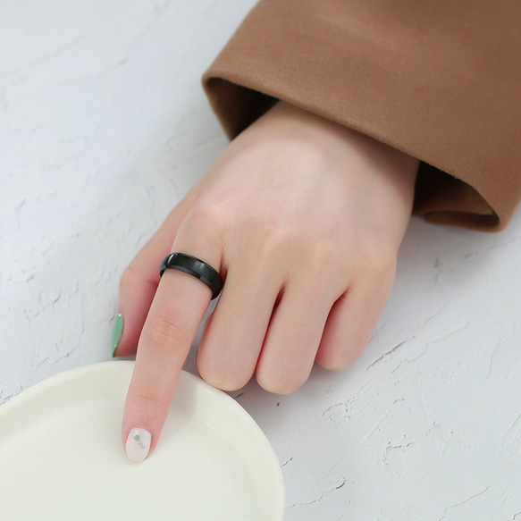 AOI Jewel メンズ指輪 ステンレス シンプル ファション 8MM プレゼント 記念日 誕生日 太め 大きいサイズ 10枚目の画像