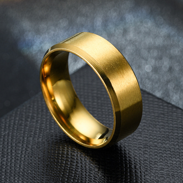 AOI Jewel メンズ指輪 ステンレス シンプル ファション 8MM プレゼント 記念日 誕生日 太め 大きいサイズ 4枚目の画像