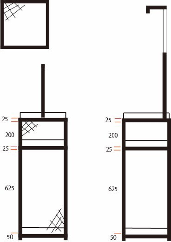 ボタニカルシェルフ 植物棚 シングル アイアンシェルフ 家具 棚 転落防止 がたつき防止脚付き アガベ 5枚目の画像