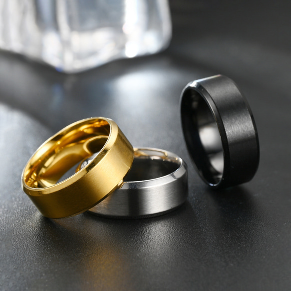 AOI Jewel メンズ指輪 ステンレス シンプル ファション 8MM プレゼント 記念日 誕生日 太め 大きいサイズ 11枚目の画像