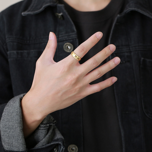 AOI Jewel メンズ指輪 ステンレス シンプル ファション 8MM プレゼント 記念日 誕生日 太め 大きいサイズ 10枚目の画像