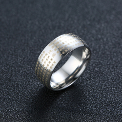 AOI Jewel メンズ レディース 兼用 ステンレス 指輪 刻印 般若心経 仏経 アクセサリー 8mm 記念日 2枚目の画像