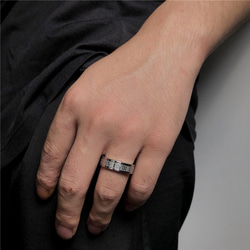 AOI Jewel メンズ ローマ数字 レディース 兼用 指輪 シンプル おしゃれ ファッション アクセサリー 6mm 9枚目の画像