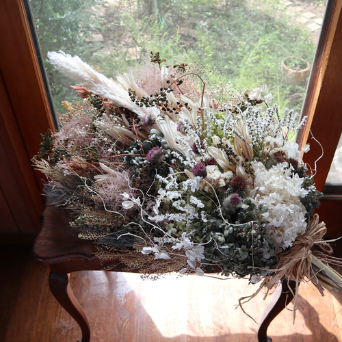 70cm) ＊特大＊秋を感じるアンティークスワッグ/ドライフラワー