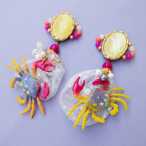 カニのおめかし ピアス レアなカニモチーフ♡]CHANEL ピアス