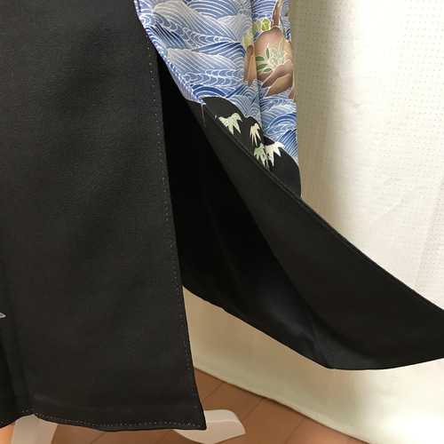 黒留袖ドレス 着物リメイク 着物ワンピース 着物キャミソール 留袖