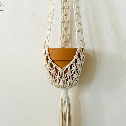 プラントハンガー マクラメ オフホワイト その他インテリア雑貨 Hearth