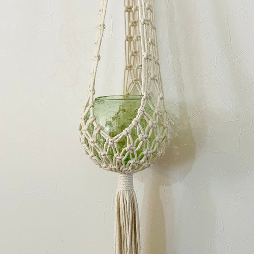 プラントハンガー マクラメ オフホワイト その他インテリア雑貨 Hearth