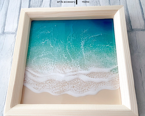 レジンアート　海アート　エポキシレジンアート　インテリア　壁掛け レジン海アート 壁掛け時計 エポキシレジン 海時計 レジンアート
