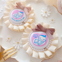 ダブルリボンが可愛い♡ マタニティロゼット】マタニティロゼット
