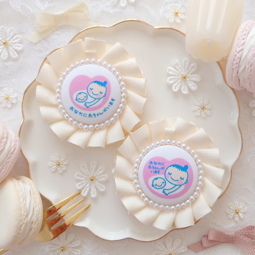 ダブルリボンが可愛い♡ マタニティロゼット】マタニティロゼット 