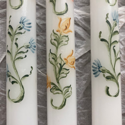 CANDLE COLLECTION＊Handpainted Dinner Candles 〈3本組〉テーパーキャンドル 7枚目の画像