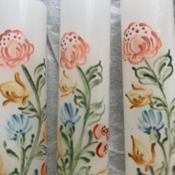 受注制作] CANDLE COLLECTION＊Spring flowers＊Sサイズ３本組　テーパーキャンドル 5枚目の画像